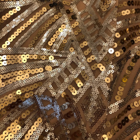 🆕NWT Elegant Full Length Sequin Art Deco Dress - Picture 3 of 8